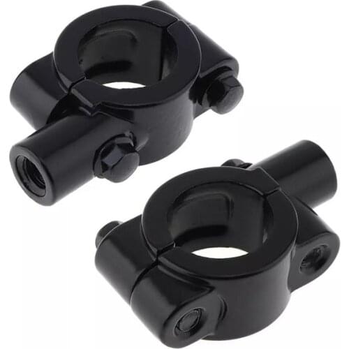 2Pcs M8 Motorcycle Mirror Mount Holders Bracket Clamp 22MM For Motorbike Handlebar Moped Dirt Pit Bike ATV Quad 4 Wheeler