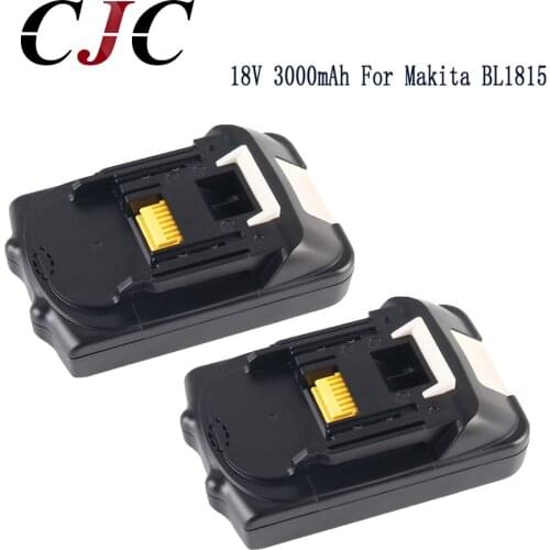 2PCS 18V 3000mAh Li-ion Rechargeable Battery for Makita BL1815 BL1830 BL1835 194205-3 194309-1 Replacement Power Tool Battery