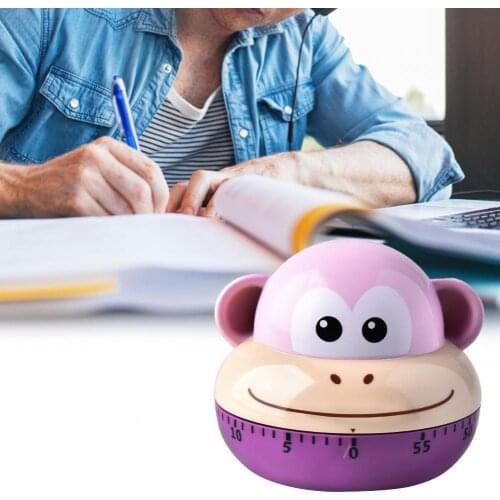 2021 Timer Mechanical 60 Minute ABS Portable Cartoon Animal Timer Useful Cooking Baking Helper for Kitchen Tools Home Decoration