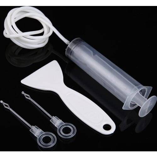 5Pcs Refrigerator Drain Cleaner PVC Long Flexible Washing Brush Syringe Hose Refrigerator Drain Hole Water Outlet Cleaning Tool