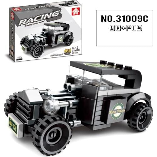 92 Tablets/set Cohude Assemble Racing Block DIY Kids Building Blocks Car Small Particles Toys for Childrens Christmas Gifts