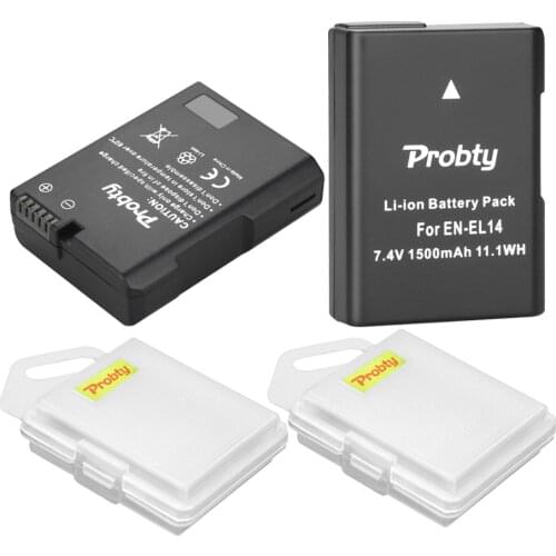 1500mAh EN-EL14 EN-EL14A EL14 Replacement Camera Battery For Nikon D3100 D3200 D3300 D3400 D5600 D5100 D5200 P7000 P7800