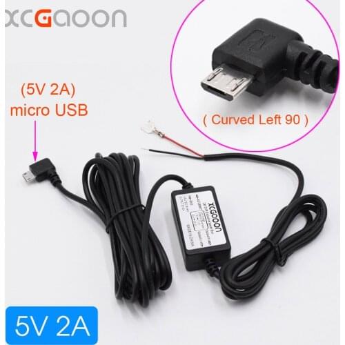 XCGaoon 10 piece Car Charger DC Converter Module 12V 24V To 5V 2A with micro USB Cable fit Radar Detector DVR Camera Length 3.5m