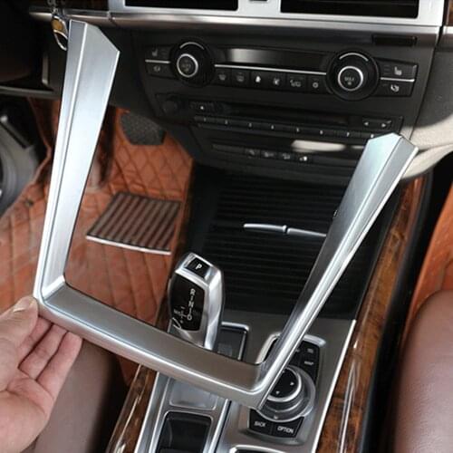 LEEPEE Car Water Cup Holder Cover Trim Central Control Cup Holder Decorative Frame for BMW X5 E70 2008 2009 2010 2011 2012 2013