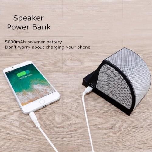 Wireless Charging Bluetooth Speaker Mobile Power 3D Stereo For iPhone/Samsung Backup Battery Charger Cases For Huawei/Xiaomi