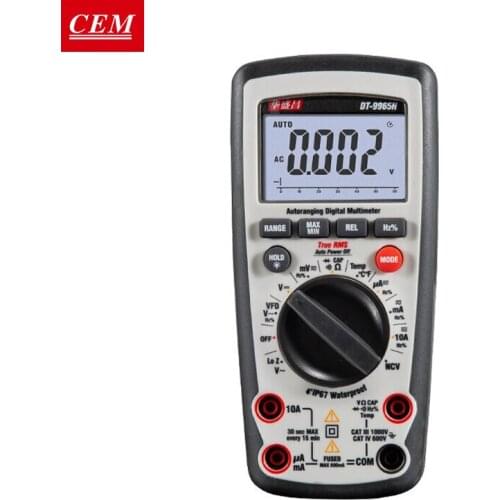 CEM Digital Multimeter Industrial Electrician Meter Ammeter Universal Meter DT-9960H/9965H True RMS Backlight High-precision NCV