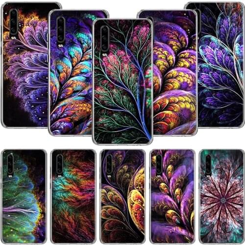 Mandela Flower Art Feather Phone Case For Huawei P30 P40 P20 P10 Mate 20 10 30 Lite Pro P Smart Z Plus Printing Cover Coque Shel