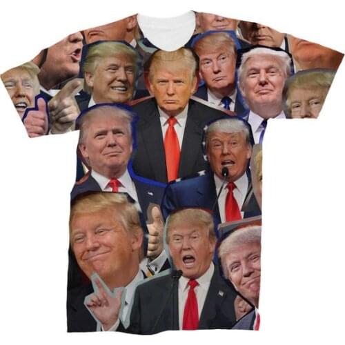 Donald Trump Photo Collage T-Shirt Trump 3D Printed Many Faces T SHirt