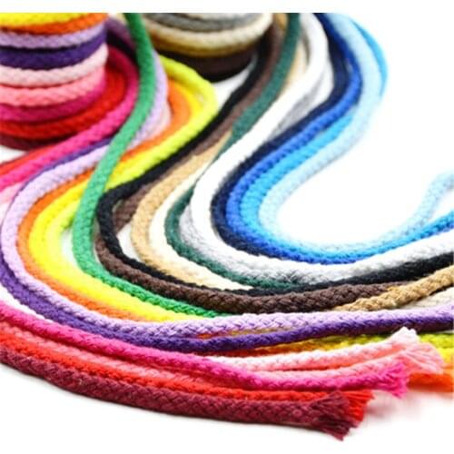 5mm Cotton Cord Eco-Friendly Twisted Rope High Tenacity Thread DIY Textile Craft Woven String Home Decoration Touw 4yards
