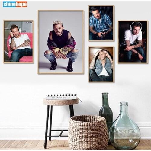 Canvas Poster Custom M. Pokora Canvas Painting Poster Home Decor Cloth Fabric Wall Art Poster