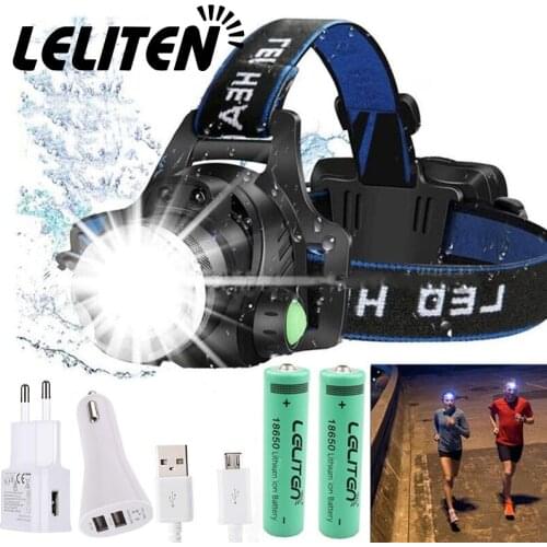 IR Sensor Headlight USB Rechargeable V6/L2/T6 Induction LED Headlamp Fishing Head Light Lamp Lantern By 18650 Battery