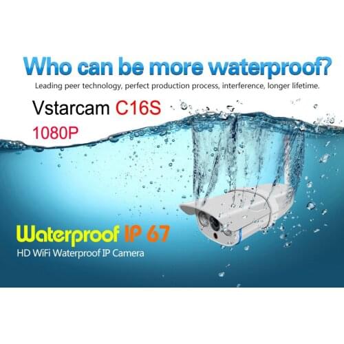 VStarcam C16S 2MP IP67 Outdoor IP Camera.91.7 View Angle,Nightvision 15m,Maximum support 128GB TF Card