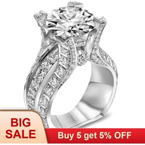 Classic Wedding Ring Jewelry Cubic Zircon Rings For Women Bridesmaid Gifts