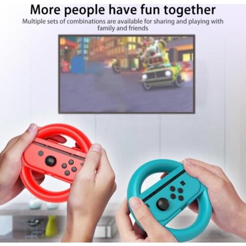 2Pcs Left&Right Game Steering Wheel Controller Handle Holder Grip For Nintendo Switch Joy-Con Controller Gamepad Hand Grip