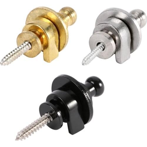 2019 Hot 1pc Round Non-slip Guitar Strap Button Chrome Head Strap Locks System Parts Electric Guitar Bass Accessories 12 new