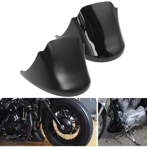 Motorcycle Black Front Bottom Spoiler Mudguard Air Dam Chin Fairing Cover ABS For Harley Sportster XL Iron 883 1200 Models
