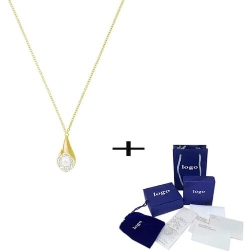 New MODEST Pendant White Gold Crystal Pearl Necklace Fashion Simple Ladies Jewelry Send Girlfriend Anniversary Gift