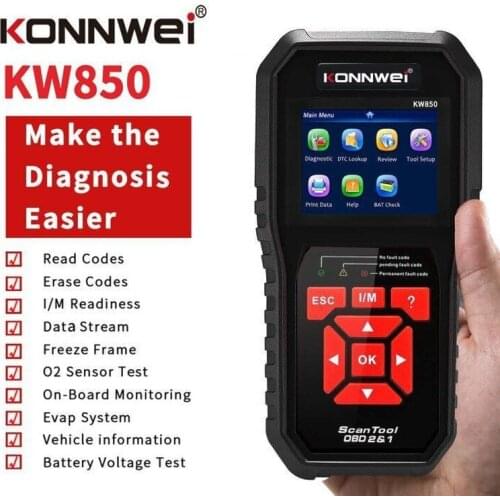 KW850 Original KONNWEI OBD Car Scanner Professional OBD2 Auto Diagnostic Scanner Tool Engine Fualt Code Reader AUTOPHIX OM900