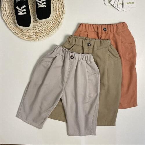 2021Autumn Korean Childrens Clothing New Boys and Girls Fashion Japanese Cotton Belt Casual Trousers kids pants