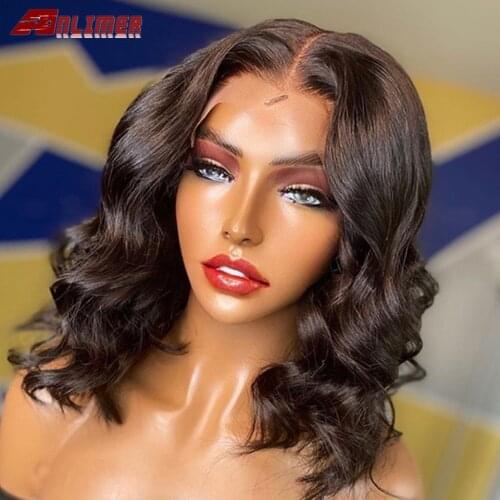Short Body Wave Bob Wig Lace Front Human Hair Wigs 13x4 Brazilian Bob Lace Front Wigs Pixie Cut Short Bob Human Hair Wig