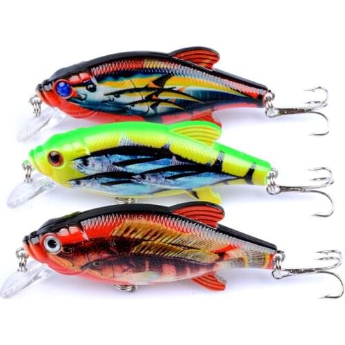 Free Shipping 8cm_10.9g Artificial Bait Painted Series Wobbler Bauble Easy Shiner Fishing Lure Minnow Popper YU028