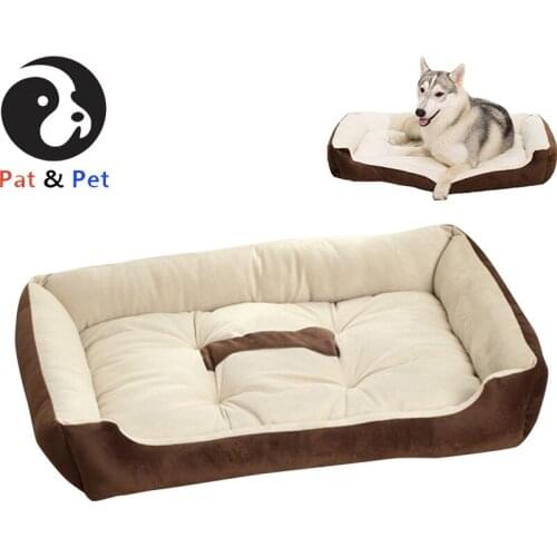 Riveroy Rectangle Orthopedic Pet Dog Cat Bed Cuddler & Nonslip Bottom Soft Memory Foam Solid Sofa with Bone Printed comfortable