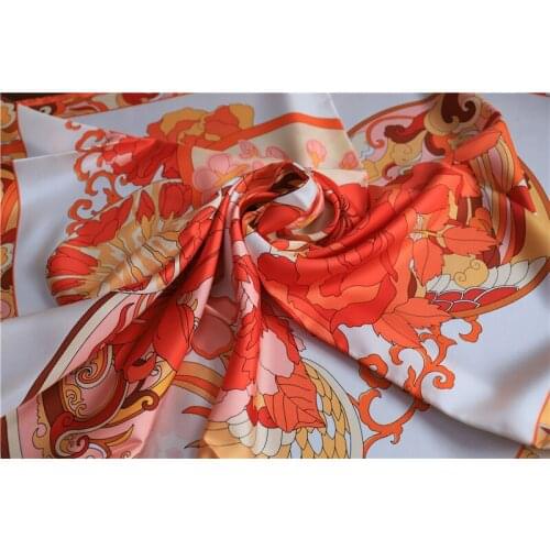 Pure silk twill fabric high grade silk scarf fabric DIY fabric cloth neck scarf cloth