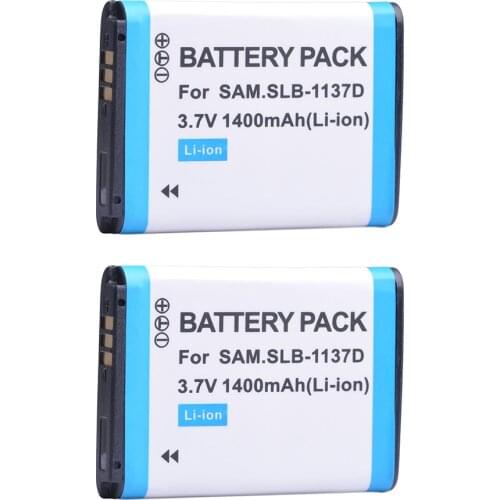 SLB-1137D 1400mAh SLB1137D SLB 1137D Rechargeable Camera Battery for SAMSUNG TL34HD NV106 HD i85 i100 NV103 NV30