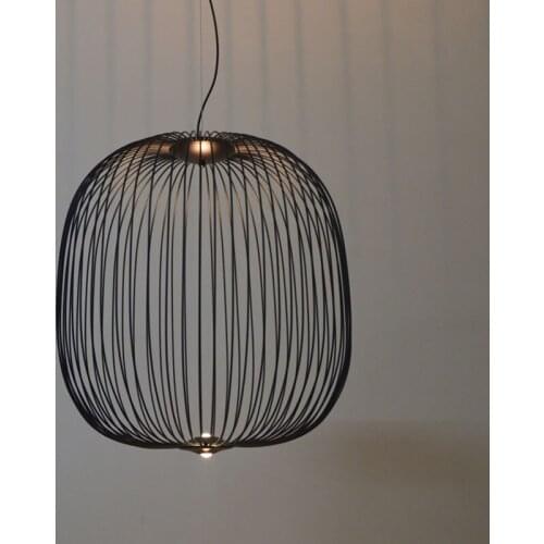 Modern Iron Pendant lights Modern LED Bird Cage Fixtures for kitchen hanging lamps Dining Room restaurant Decor Lighting