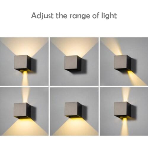 LED Wall Lamp Solar Lights Adjustable Light Outdoor Waterproof Induction Lamp For Home Garden Bedside Lamps Popel Lighting Warm