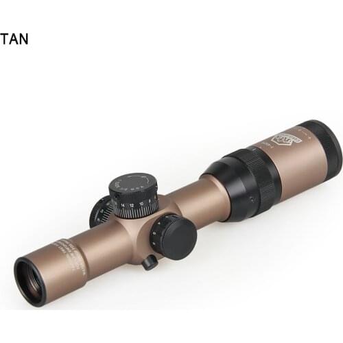 Canis Latrans Tactical 1-4x24 IRF Rifle Scope Red /green Mil-dot Illuminated Hunting rifle Scopes for Real Gun GZ1-0197