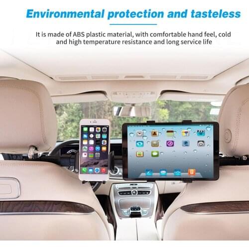 Universal 2 In 1 Car PC Phone Holder Bracket For IPad Tablet Computer Rack 360 Degree Rotating Back Seat Headrest Mount Stand