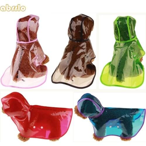 Colorful Pet Dog Poncho Waterproof Raincoat For Small Medium Large Dog Cats Puppy Jacket French Bulldog Transparent Umbrella