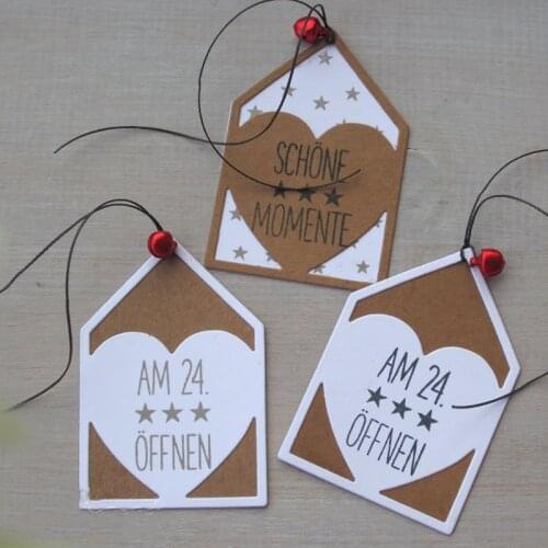 MEET HUANG Heart Tag House new Metal Cutting Dies for card DIY Scrapbooking stencil Paper Craft Album template Dies