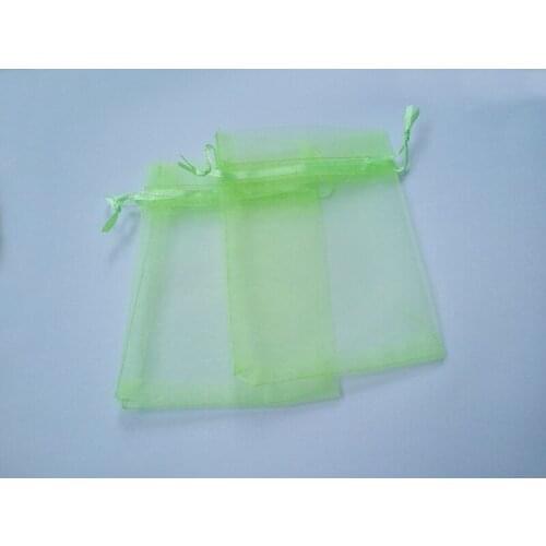 500pcs 15*20 Green gift bags for jewelry/wedding/christmas/birthday Organza Bags with handles Packaging Yarn bag