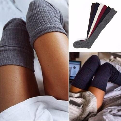 Womens Winter Cable Knit Over Knee Long Boots Thigh High Warm Socks Leggings