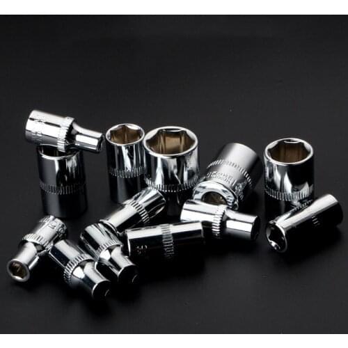 1Pcs 1/4 Inch 6.3MM Hex Short Sockets Adapters Spanner Ratchet Converter Socket Wrench Adapters Car Repair Tools 4mm-14mm