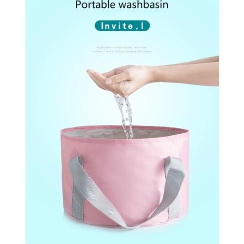 1Pcs 30cm Outdoor Travel Buckets Foldable Washbasin fishing Camping Sink Portable Washing Bags Camp Sink Cleaning Tools