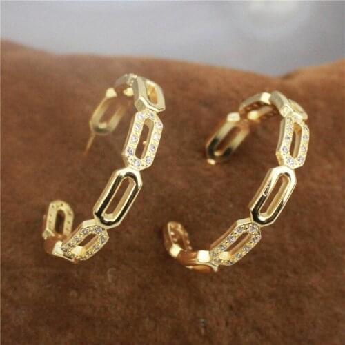 10pair/lot Fashion plated cz earring,plated cubic zircon round big circle hoops,new women love earrings wholesale