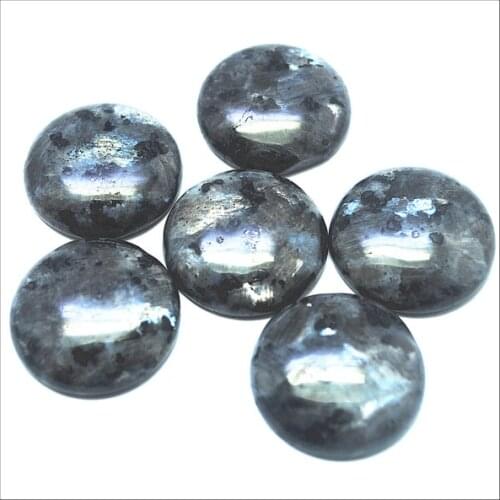 10pcs wholesale Natural Chinese Labradorite Stone Cabochon Beads accessories jewelry base parts 8mm12mm 25mm round surface