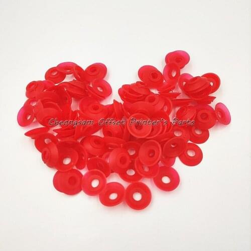100 PCS 42.016.072 Red Rubber Sucker For HD GTO52 GTO46 Machine Offset Printing Spare Parts High Quality Molder Rubber Sucker