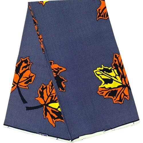 100%High Quality African Ankara Style Wax Dye Printed For Fabric Real Breathable Sewing Material For Clothing 6 Yards V-L 4-81