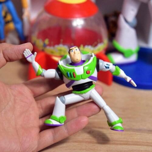 2PCS 9cm Disney Toy Story Buzz Lightyear cartoon doll hand made model toy doll