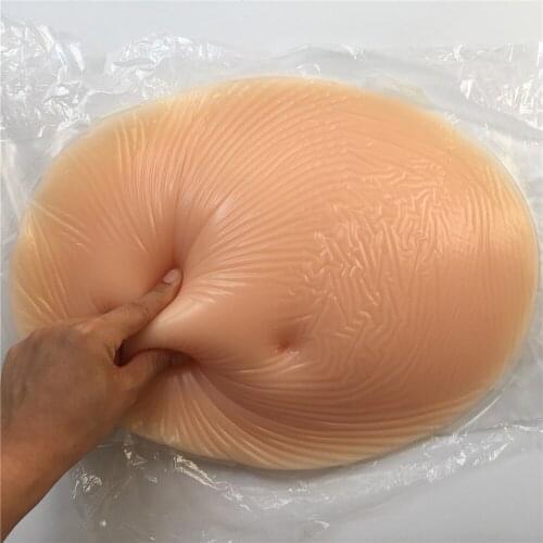 2000g 5~6 months fake pregnant belly silicone tummy cosplay crossdressing self adhesive real invisible