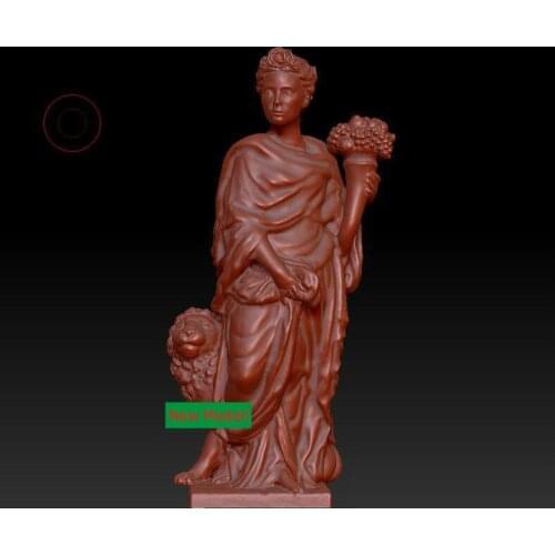 3D model stl format, 3D solid model rotation sculpture for cnc machine earth-god
