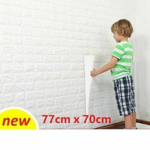 12pcs 3D Wall Stickers Imitation Brick Bedroom Decor Waterproof Self-adhesive Wallpaper For Living Room Kitchen TV Backdrop Deco