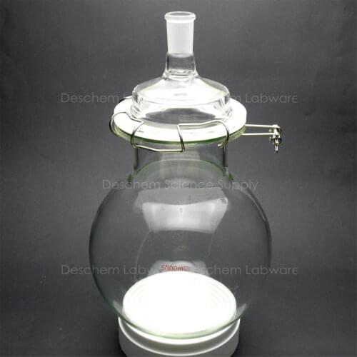 5000ml,Glass Reaction Flask,5L,24/40,One-Neck,Laboratory Round Bottom Reactor