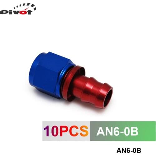 AN6 Straight Degree push on Oil Fuel Line Hose End Fitting AN6-0B