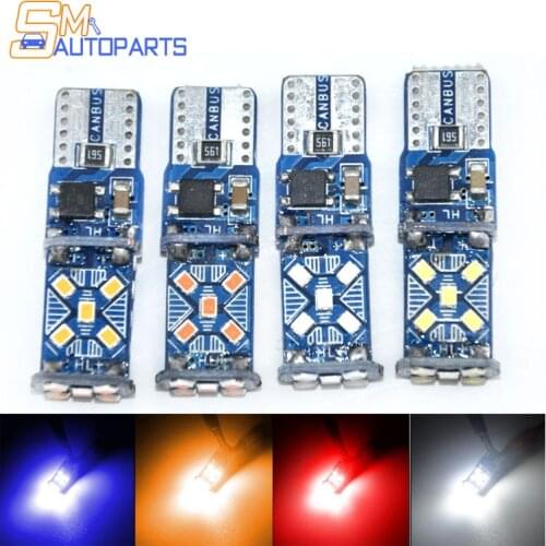 2x Car LED Bulbs Reverse Lights T10 194 168 W5W DC12 6000K 2016 SMD New Super Bright LED Width indicator light License Plate Lam