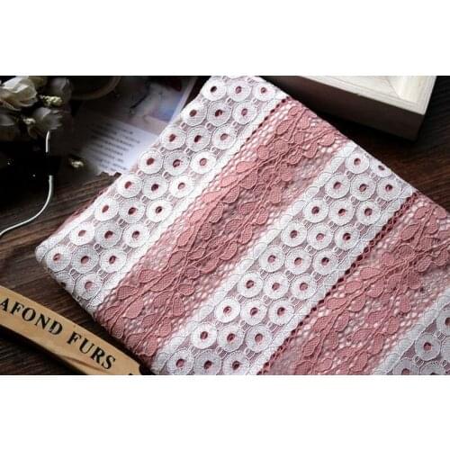 GLace 1.5M/Lot High quality method single color eyelash lace fabric DIY handmade clothing dress home decoration accessoriesTX637